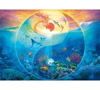Schmidt Spiele 58594 Yin & Yang, In the Realm of Marine Animals, Silvia Christoph, 1000 Piece Puzzle