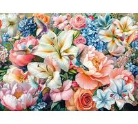 Schmidt Spiele 58891 Flowers in Pastel, 1000 Pieces Puzzle