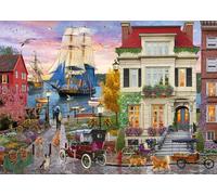 Schmidt Spiele 58989 Ship in the harbor, 1000 piece puzzle colorful