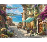 Schmidt Spiele 59624 Thomas Kinkade, Café on the Italian Riviera, 1000 Piece Puzzle