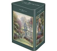 Schmidt Spiele 59925 Thomas Kinkade, Victoria Garden II, 500 Pieces Puzzle in a Nostalgia Tin, Multi-Coloured