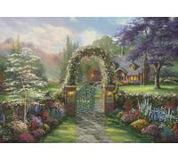Schmidt Spiele | Thomas Kinkade : Hummingbird Cottage (1000pc) | Puzzle | Ages 14+