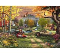 Schmidt Spiele Disney Fox and Hound Thomas Kinkade 58050 Puzzle 1000 Pieces