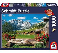 Schmidt Spiele Jigsaw Puzzle 58368 View of the Mountain idyll 1000 Pieces Multi-Coloured