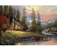 Schmidt Spiele | Thomas Kinkade: A Peaceful Retreat (500pc) | Puzzle | Ages 10+