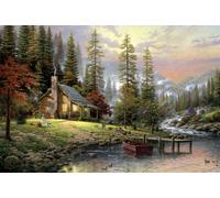 Jigsaw Puzzle - 500 Pieces - Thomas Kinkade : Cottage Lost in the Mountains
