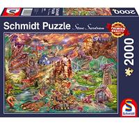 Schmidt Jigsaw Puzzle Dragons – The Dragon's Treasure – 2,000 Pieces – Ages 14+