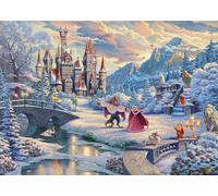 Schmidt | Thomas Kinkade: Disney Beauty & the Beast Winter Enchantment Puzzle - 1000pc | Puzzle | Ages 14+ | 1+ Players