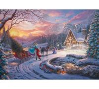 Schmidt | Thomas Kinkade: Disney Cinderella Brining Home the Christmas Tree (1,000 Pieces) | Jigsaw Puzzle | Ages 14+ | 1+ Players, Blue (Blue)