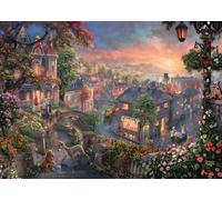 Schmidt | Thomas Kinkade: Disney Lady & the Tramp (1000 pieces) | Jigsaw Puzzle | Ages 12+,Multicolor,69,3x49,3cm
