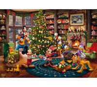 Schmidt | Thomas Kinkade: Disney Mickey & Minnie Trimming The Tree | 1,000 Piece Jigsaw Puzzle | Ages 14+