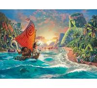 Schmidt | Thomas Kinkade: Disney Moana - 1,000 Pieces | Adult Jigsaw Puzzle | Ages 12+, Black White 1877