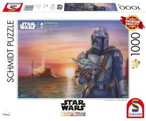 Schmidt | Thomas Kinkade: Disney Star Wars The Mandalorian - A New Direction - 1,000 Pieces | Jigsaw Puzzle | Ages 12+ | , 30 x 60 inch, Black White 1717