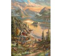 Schmidt | Thomas Kinkade: Lakefront Splendor (500 Pieces) | Jigsaw Puzzle | Ages 14+ | 1+ Players