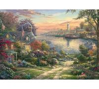 Schmidt | Thomas Kinkade: New England Harbour (1,000 Pieces) | Jigsaw Puzzle | Ages 14+ | 1+ Players