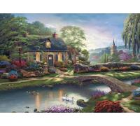 Schmidt Jigsaw Puzzle Thomas Kinkade Stoney Creek Cottage - 1000 Pieces - Ages 14+