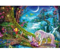 Schmidt Unicorn and Elf Among the Tall Timbers by Aimee Stewart 1000 pce jigsaw