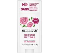 Schmidt's Rose and Vanilla Natural Deodorant Stick for Odour Protection and Wet