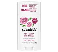 Schmidt's Rose and Vanilla Natural Deodorant Stick for Odour Protection and Wetness Relief 75 g