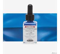Schmincke Aero Color Acrylic Ink 28ml Metallic Blue For Airbrush And Pens