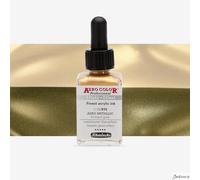 Schmincke Aero Color Acrylic Ink Metallic Brilliant Gold 28ml Airbrush Paint