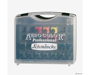 Schmincke Aero Color Acrylic Ink Plastic Set 16x28ml With 7 Empty Jars Airbrush