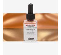 Schmincke : Aero Color Finest Acrylic Ink : 28ml : Aero Metallic Brilliant Bronze