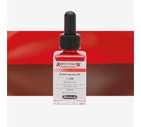 Schmincke : Aero Color Finest Acrylic Ink : 28ml : Brilliant Red