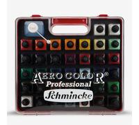 Schmincke : Aero Color Finest Acrylic Ink : Plastic Case Set : 37x28ml & Aeroclean