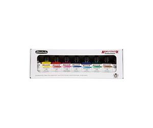 Schmincke - AERO COLOR® Professional BASIC colours, 9 x 28 ml, 81 108 097, fine liquid and highly lightfast acrylic colours, airbrush, acrylic painting, mixed media techniques, acrylic ink.