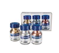 Schmincke - Aqua-Bronze Set, pale gold, silver, copper, 3 x 20 ml, 15 700 097, shiny metallic effects on gouache and watercolour paintings, paper, cardboard, painting board, canvas