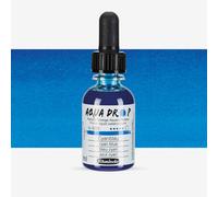 Schmincke - AQUA DROP, liquid, pigment-based watercolour, cyan blue in 30 ml pipette bottle, 24480034, for watercolour painting, urban sketching, calligraphy, handlettering, lightfast