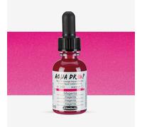 Schmincke - AQUA DROP, liquid, pigment-based watercolour, magenta in 30 ml pipette bottle, 24380034, for watercolour painting, urban sketching, calligraphy, handlettering, lightfast