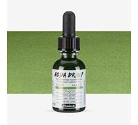 Schmincke - AQUA DROP, liquid, pigment-based watercolour, olive green in 30 ml pipette bottle, 24570034, for watercolour painting, urban sketching, calligraphy, handlettering, lightfast