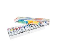 Schmincke - College® Acrylic, large acrylic paint set with 13 x 35 ml tubes, 83 713 097, study quality acrylic paints, comprehensive colour range, silk matt and lightfast