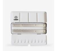 Schmincke - HORADAM AQUARELL Empty box 74 924 097, black metal box with mixing palette for individual filling with 24 x 1/2 or 12 x 1/1 cells HORADAM AQUARELL