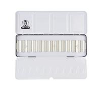 Schmincke - HORADAM AQUARELL empty box for 12 x 5 ml tubes, 74 912 097, black metal box with mixing palette, for individual use with 12 HORADAM tube colours