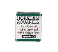 Schmincke - HORADAM® AQUARELL - finest artists' watercolour paints, 533 cobalt green dark, 14 533 044, 1/2 pan