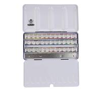 Schmincke - HORADAM AQUARELL paint box with 36 finest watercolours, 74436097, metal box, painting set, watercolours, 36 x 1/2 cells, space for 12 additional 1/2 cells
