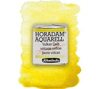 Schmincke - HORADAM® AQUARELL, Super Granulation, 14 911 044 Volcano Yellow, 1/2 Pans, Very Strong granulating Colors, Finest Super granulating Watercolors