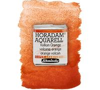 Schmincke - HORADAM® AQUARELL, Super Granulation, 14 912 044 Volcano Orange, 1/2 pans, very strong granulating colors, finest, super granulating watercolors