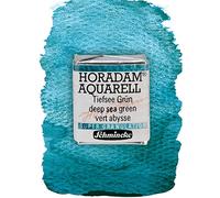 Schmincke - HORADAM® AQUARELL, Super Granulation, 14 954 044 Deep Sea Green, 1/2 pans, very strong granulating colors, finest, super granulating watercolors