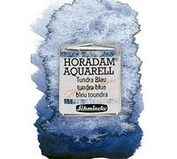 Schmincke - HORADAM® AQUARELL, Super Granulation, 14 984 044 Tundra Blue, 1/2 Pans, Very Strong granulating Colors, Finest, Super granulating Watercolors