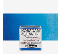 Schmincke - HORADAM® AQUARELL - finest artists' watercolour paints, 481 Cerulean blue, 14 481 044, 1/2 pan