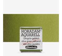 Schmincke - HORADAM® AQUARELL - finest artists' watercolours, 525 Olive green yellowish, 14 525 044, 1/2 pan