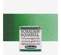 Schmincke : Horadam Watercolour Paint : Half Pan : Permanent Green Olive