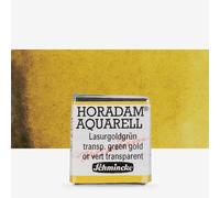 Schmincke - HORADAM® AQUARELL - finest artists' watercolours, 537 Transparent gold green, 14 537 044, 1/2 pan