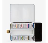 Schmincke - HORADAM AQUARELL small paint box with 8 finest watercolours and water tank, 74 408 097, metal box, travel box, 8 x 1/2 cells, Urban Sketching