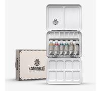Schmincke : Horadam Watercolour Paint : Retro Set : 5ml : Set of 6 Tubes : Compact Metal Tin