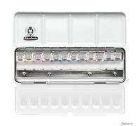 Schmincke Horadam Watercolour Paint Set Metal Tin Half Pan 12 For Artists
